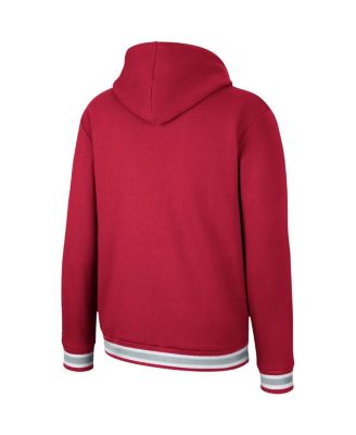Men's Crimson Oklahoma Sooners Varsity Arch Pullover Hoodie