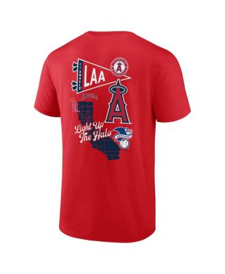 Men's Red Los Angeles Angels Split Zone T-Shirt