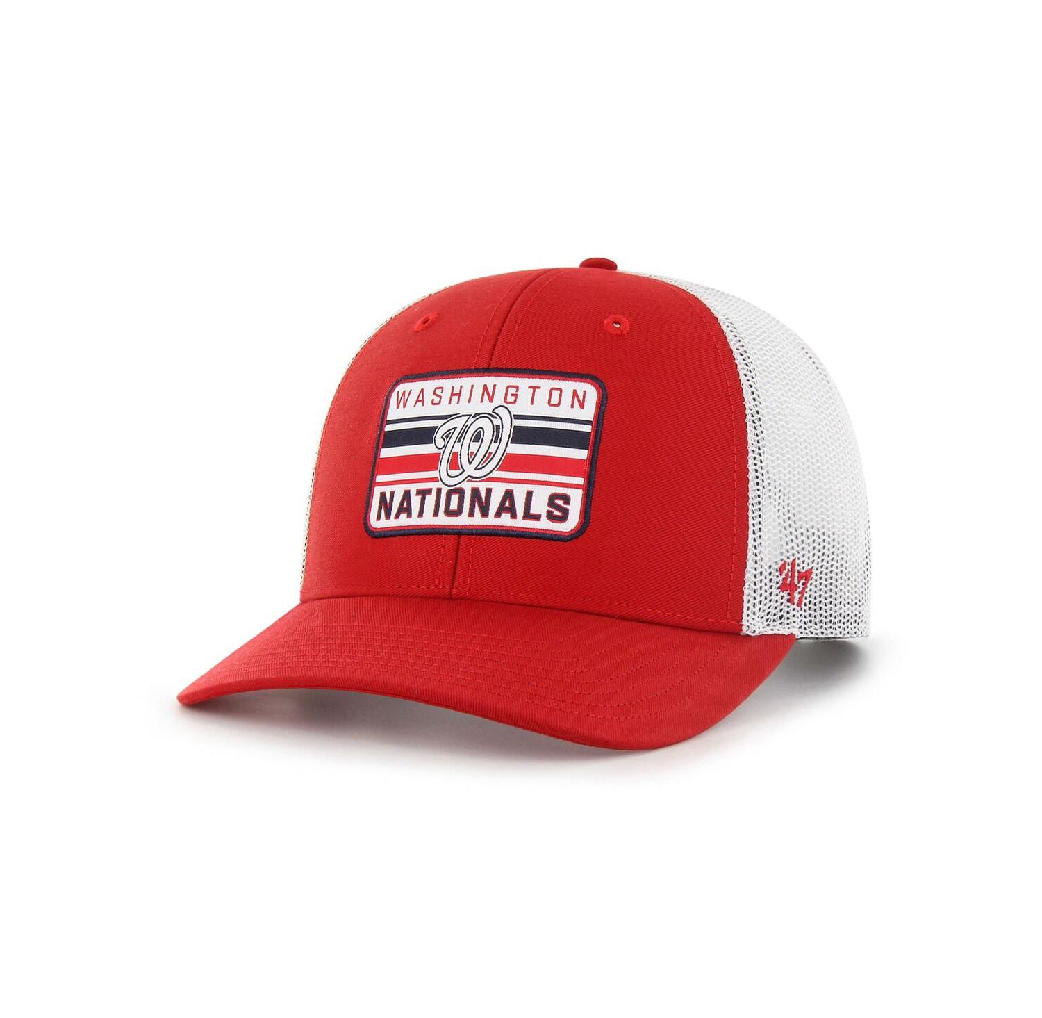 Men's Red Washington Nationals Drifter Trucker Adjustable Hat