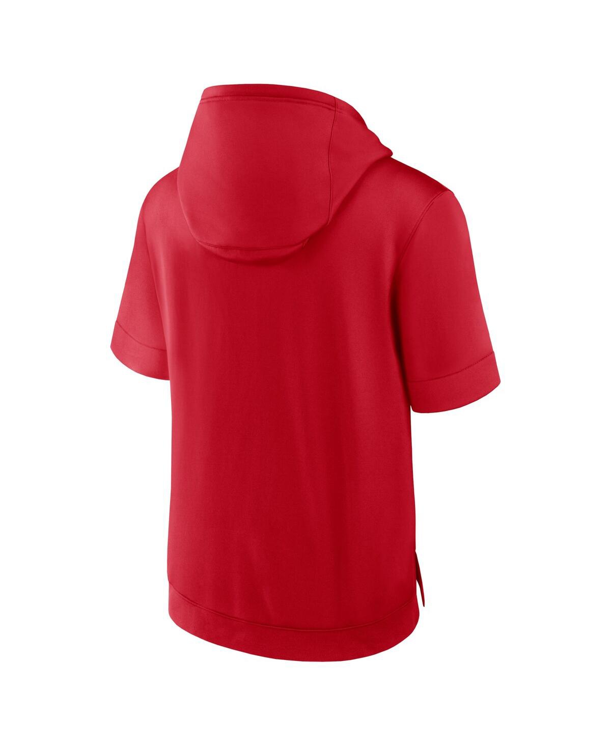 Nike Men'sSt. Louis Cardinals Tri Code Lockup Short Sleeve Pullover Hoodie - Red