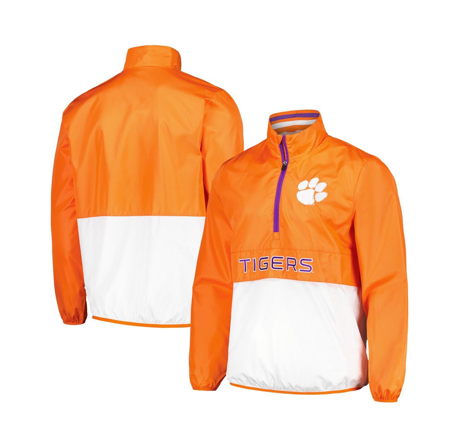 Men's Orange Clemson Tigers Cornerman Half-Zip Top
