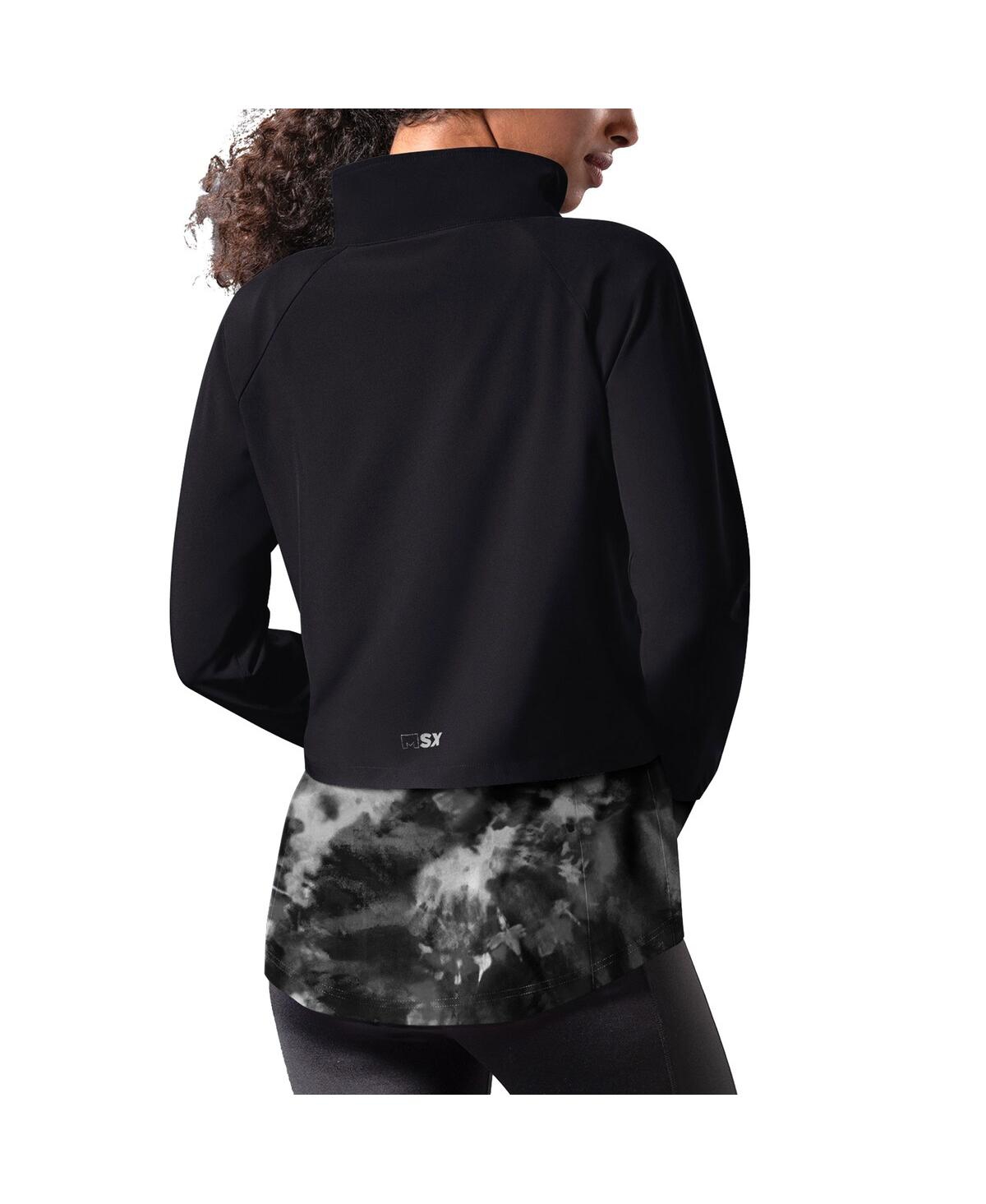 Msx by Michael Strahan Women'sPhiladelphia Eagles Grace Raglan Full-Zip Running Jacket - Black