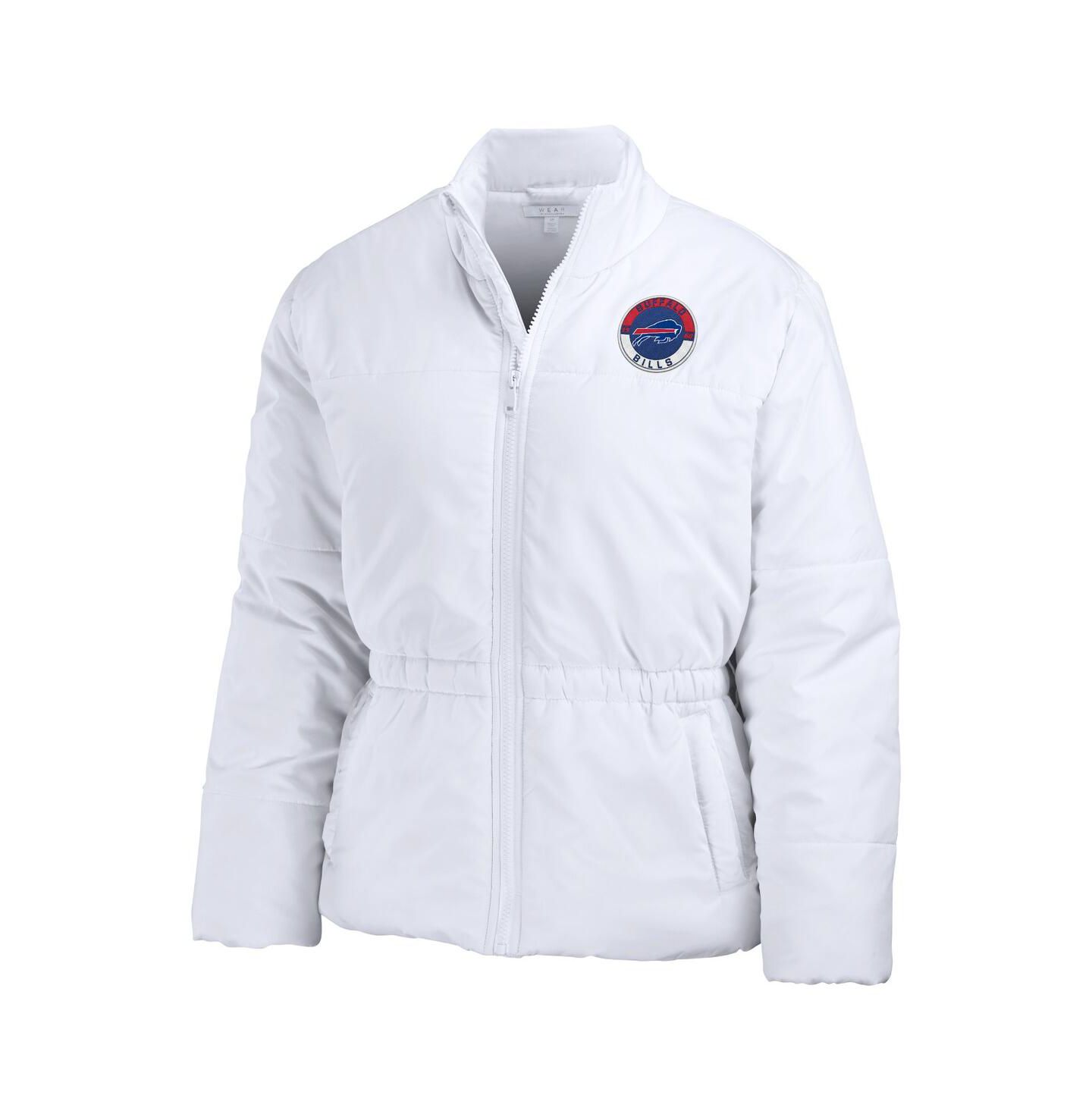 Женская куртка WEAR by Erin Andrews White Buffalo Bills Packaway Full-Zip Puffer — фото 2