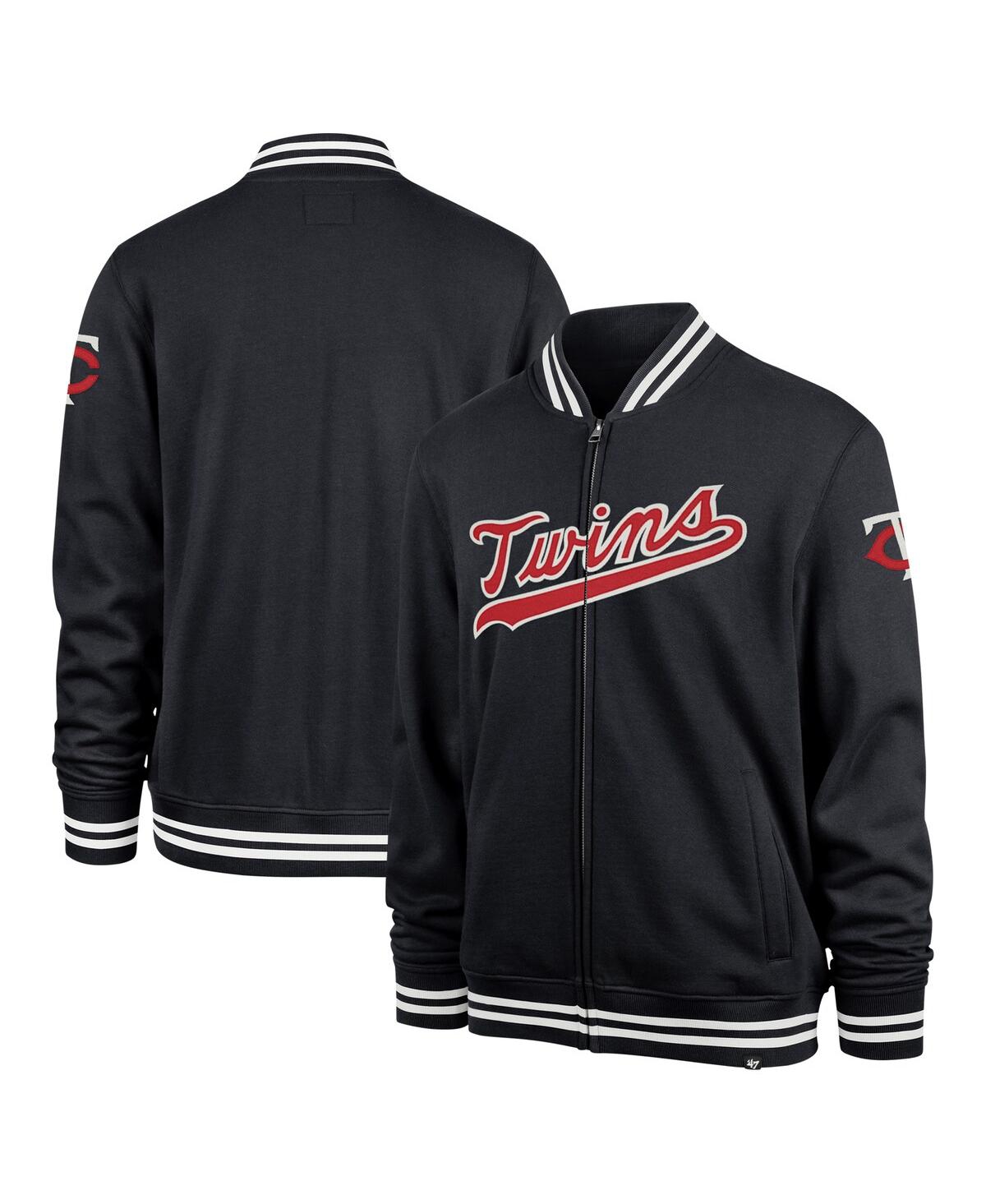 Men's Navy Minnesota Twins Wax Pack Pro Camden Full-Zip Track Jacket - Navy