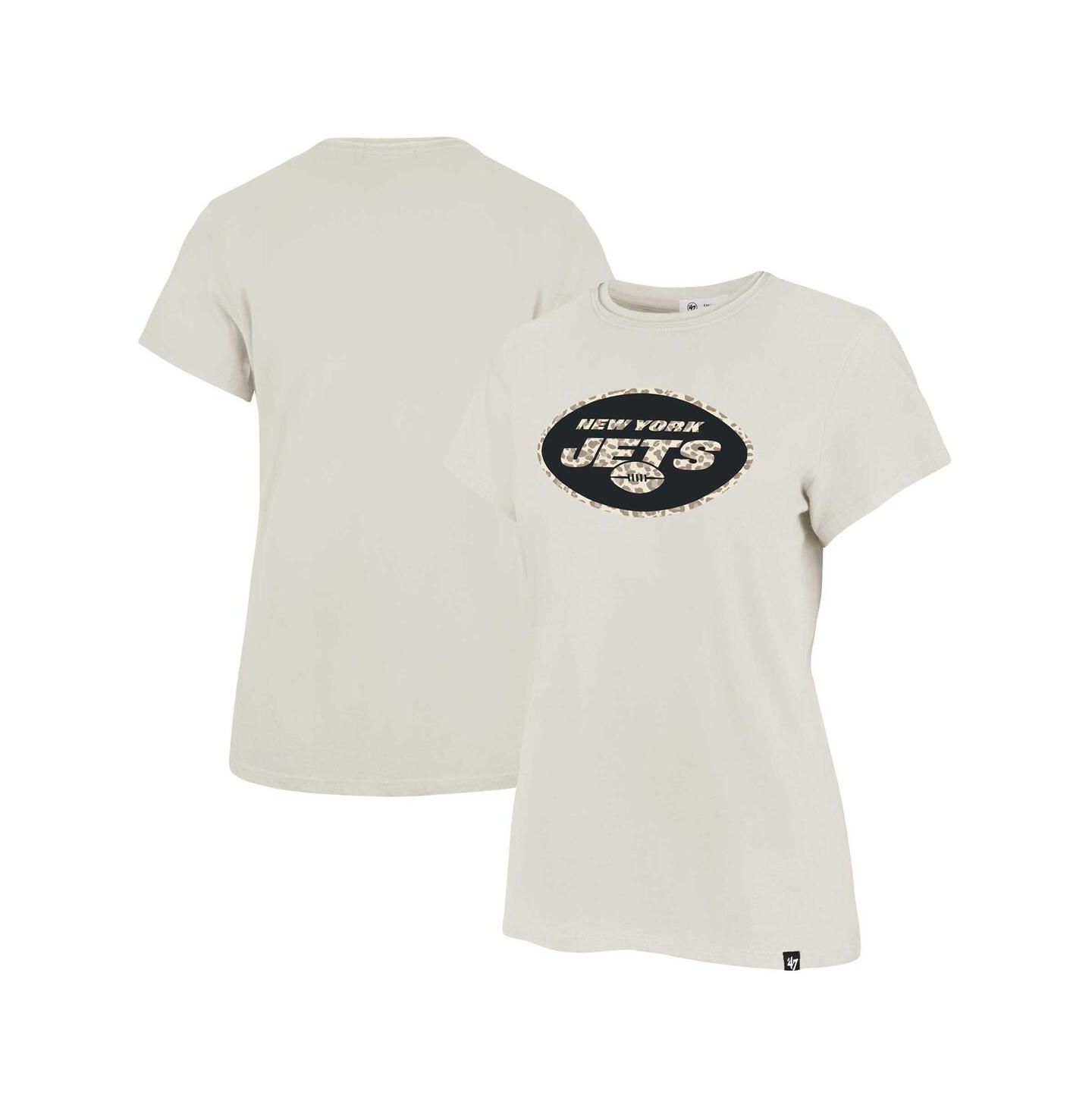 Женская футболка '47 Brand Cream New York Jets Panthera Frankie — фото 1