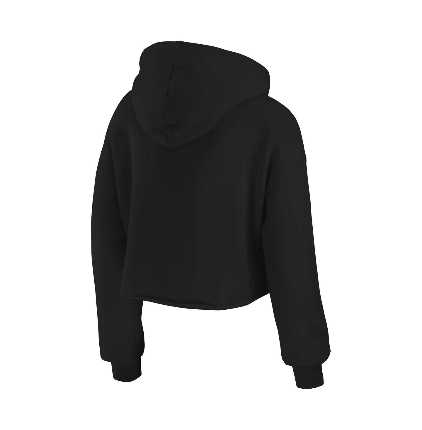 Женское худи WEAR by Erin Andrews Black Minnesota Vikings Domestic Cropped Pullover — фото 3