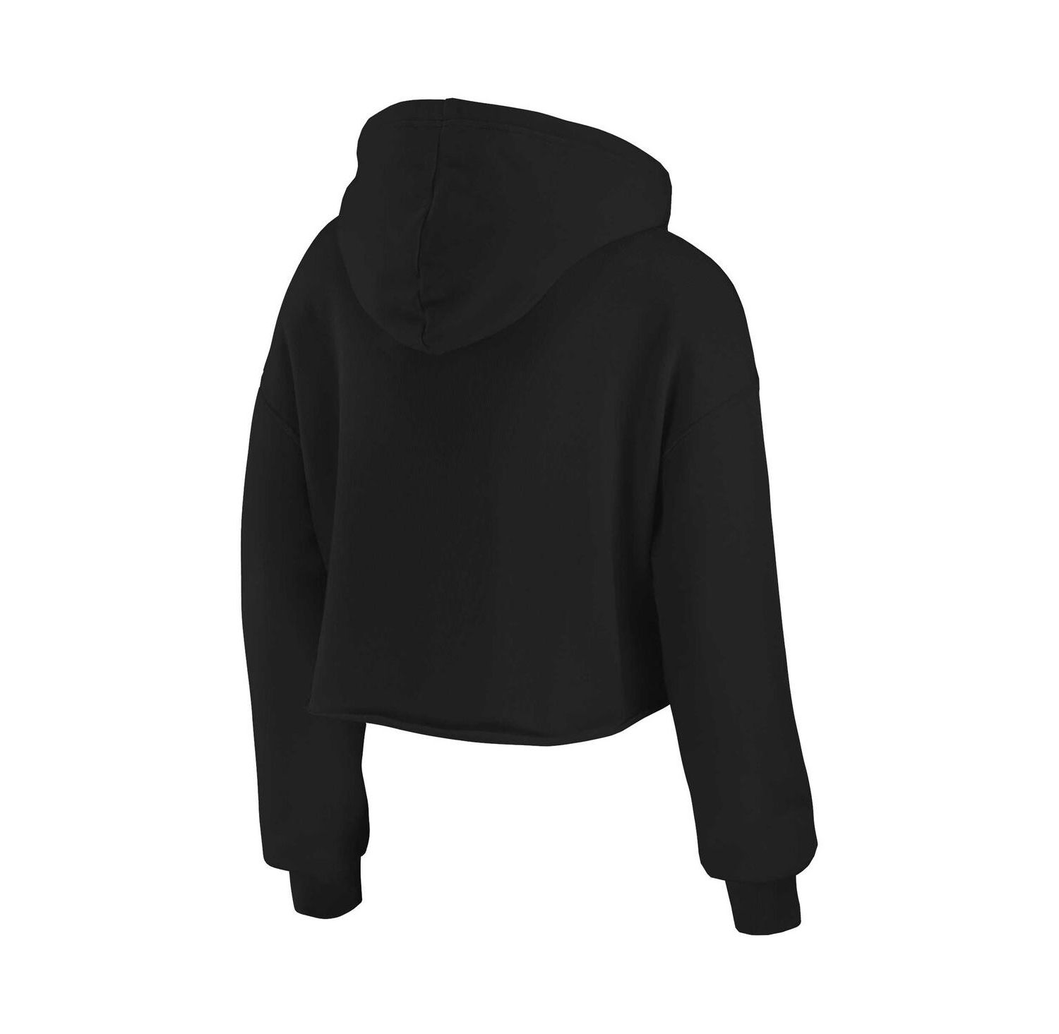 Women's Black Minnesota Vikings Domestic Cropped Pullover Hoodie