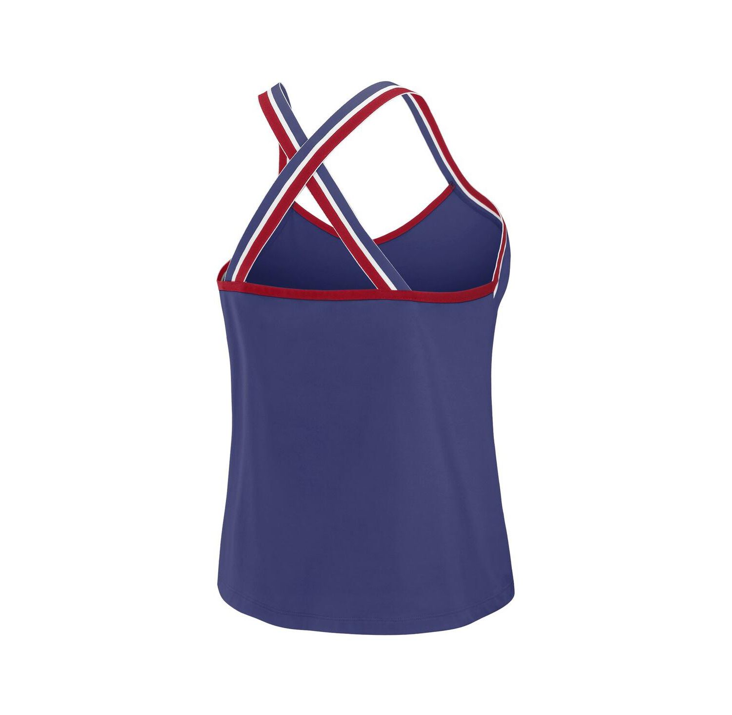 Women's Royal New York Giants Cross Strap Tri-Blend Tank Top