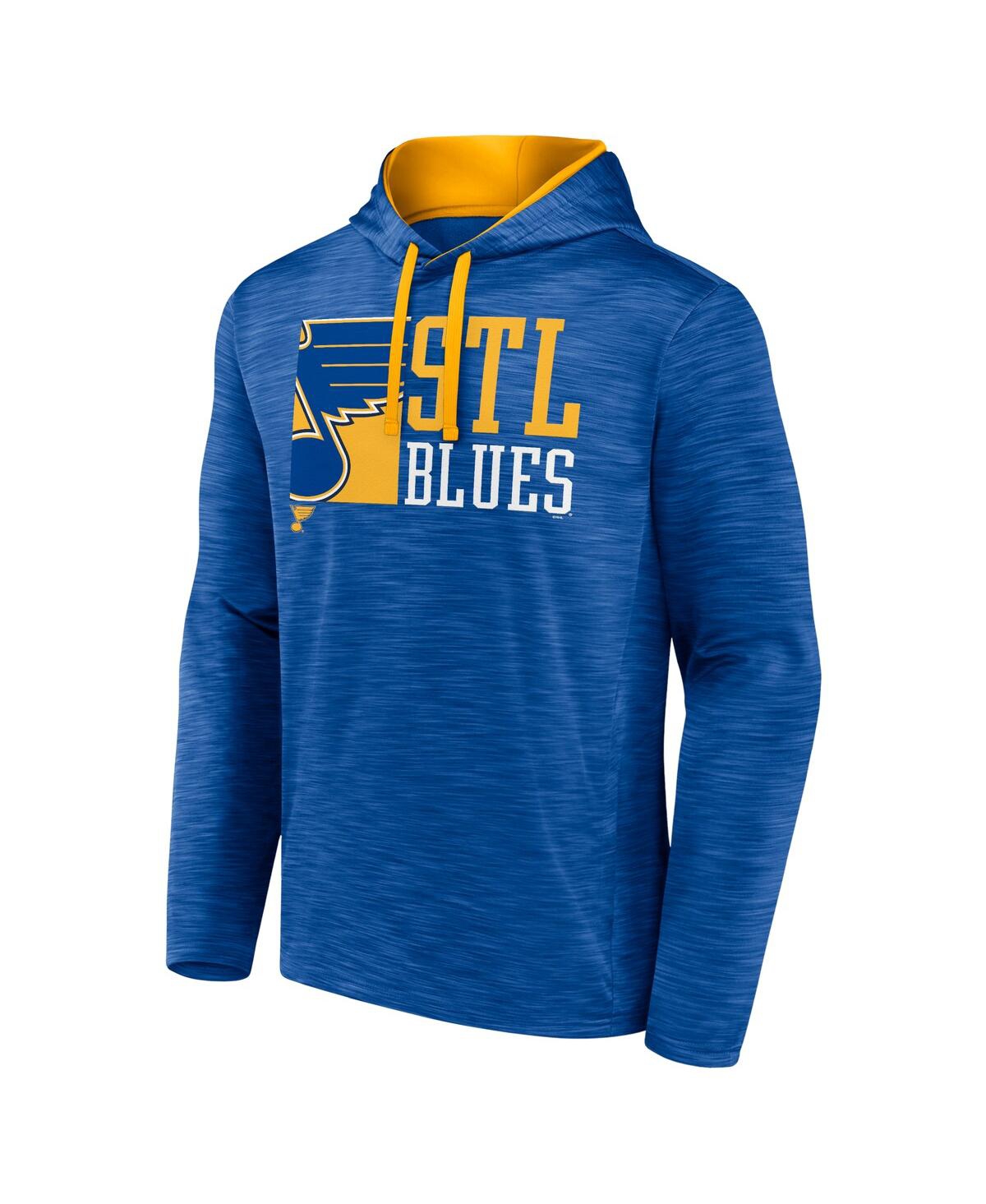 Fanatics Men's Blue St. Louis Blues Never Quit Pullover Hoodie In Blue