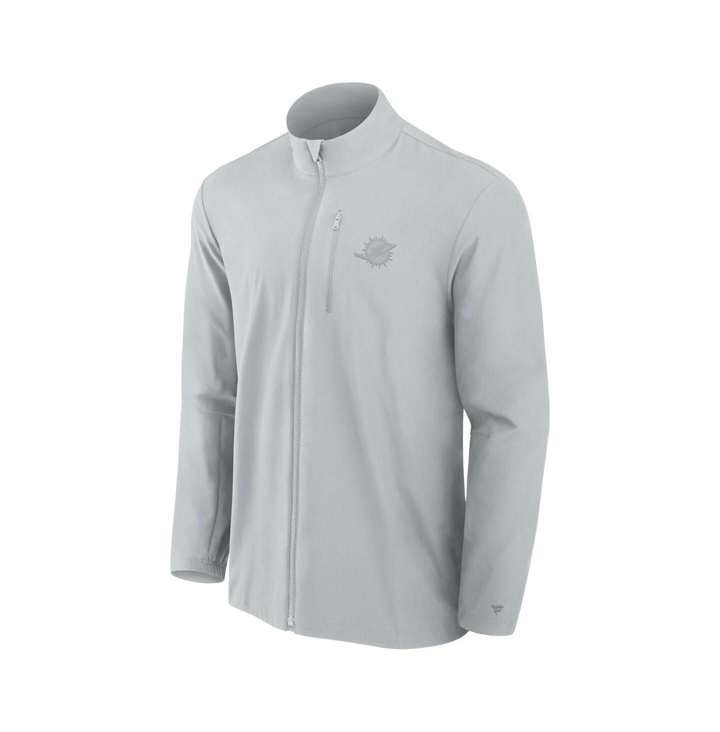 Мужская куртка Fanatics Gray Miami Dolphins Front Office Woven Full-Zip — фото 2