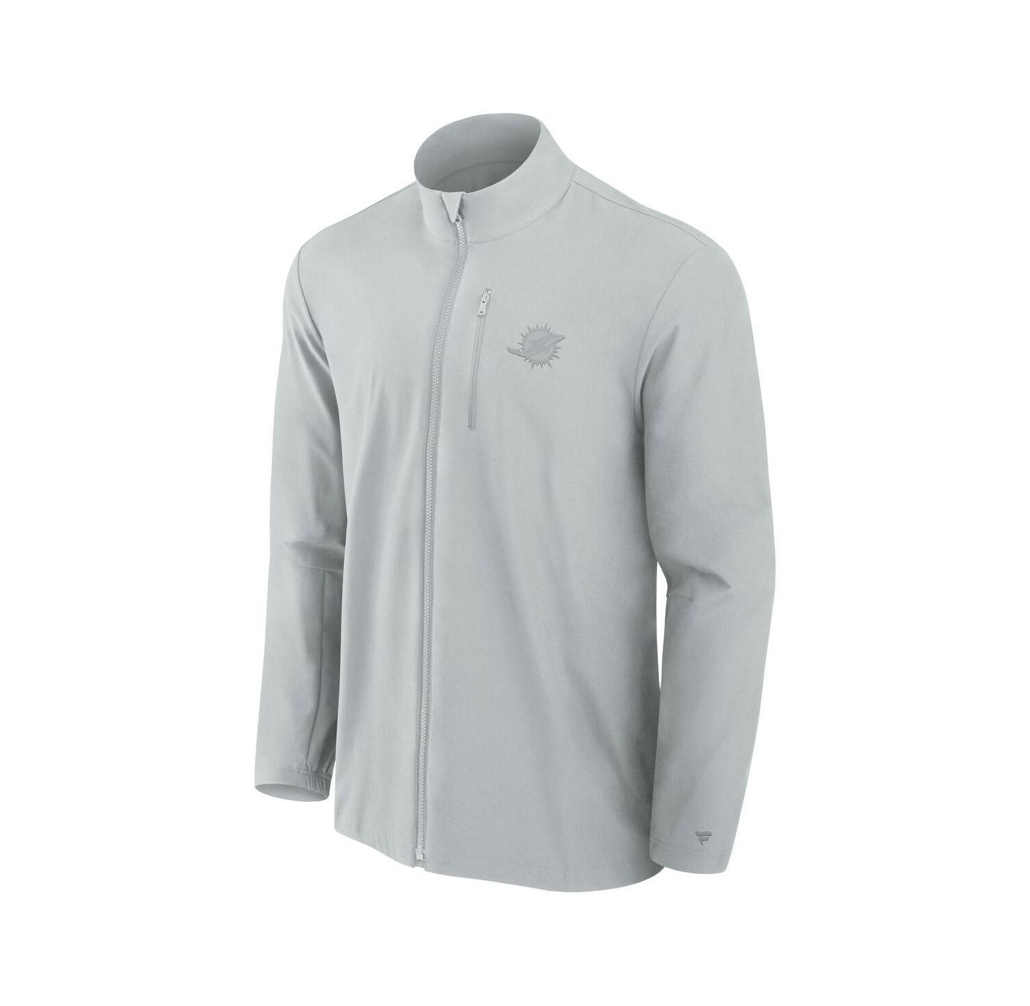 Men's Gray Miami Dolphins Front Office Woven Full-Zip Jacket