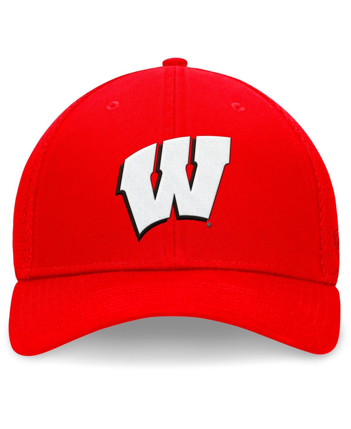 Top Of The World Men's Red Wisconsin Badgers Spacer Flex Hat In Red