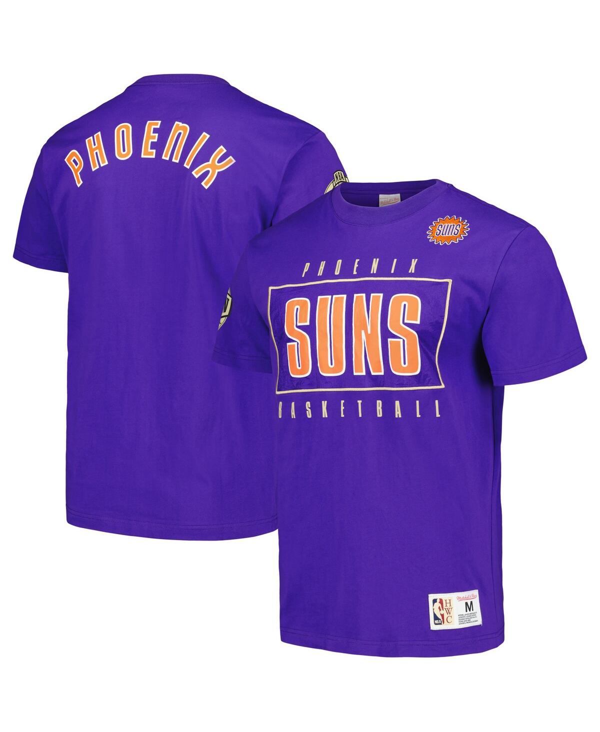 Mitchell & Ness Men's Purple Phoenix Suns Hardwood Classics Team Og 2.0 Premium Vintage Logo T-shirt