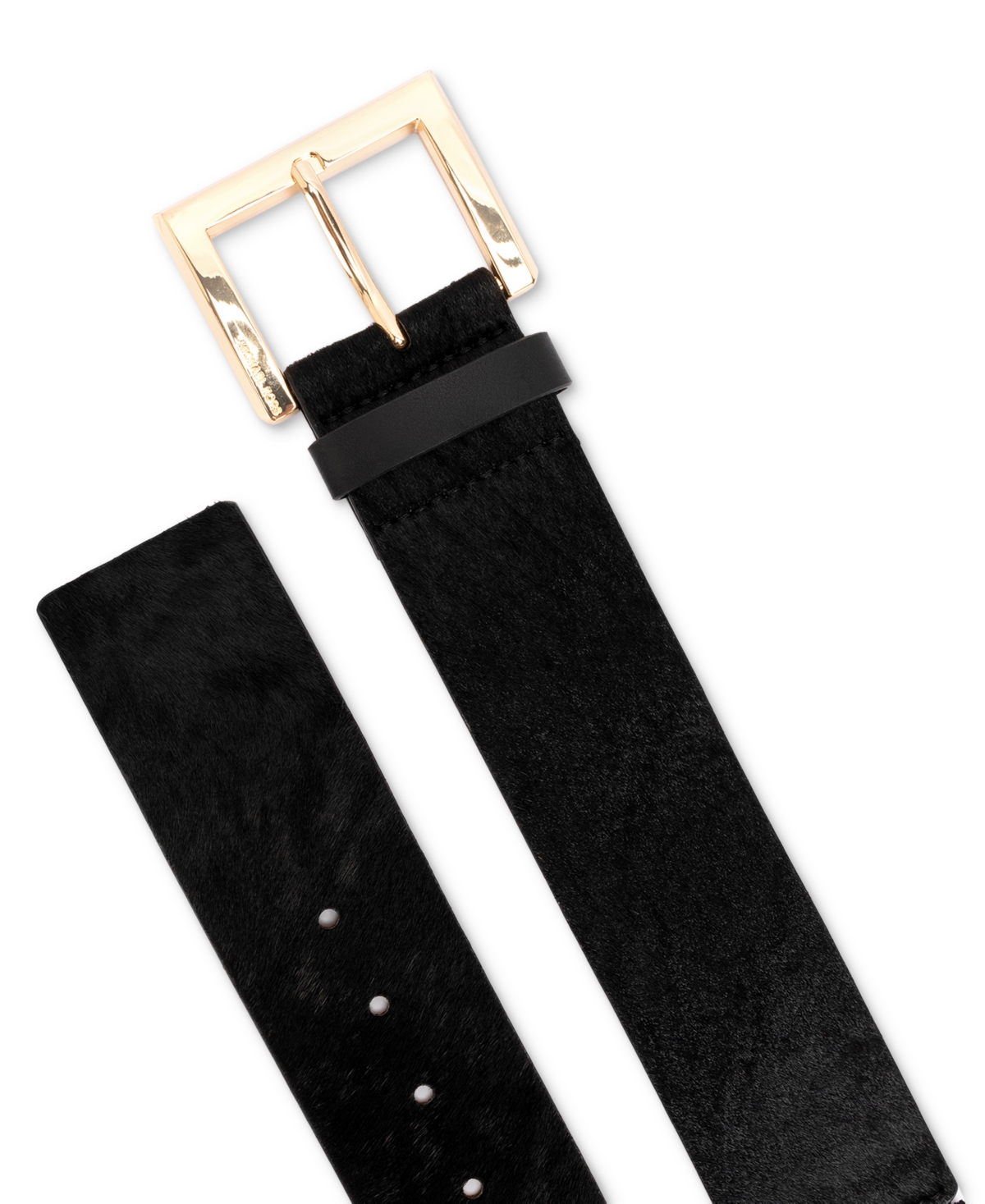 Michael Michael Kors Women's Wide Calf Hair Leather Belt