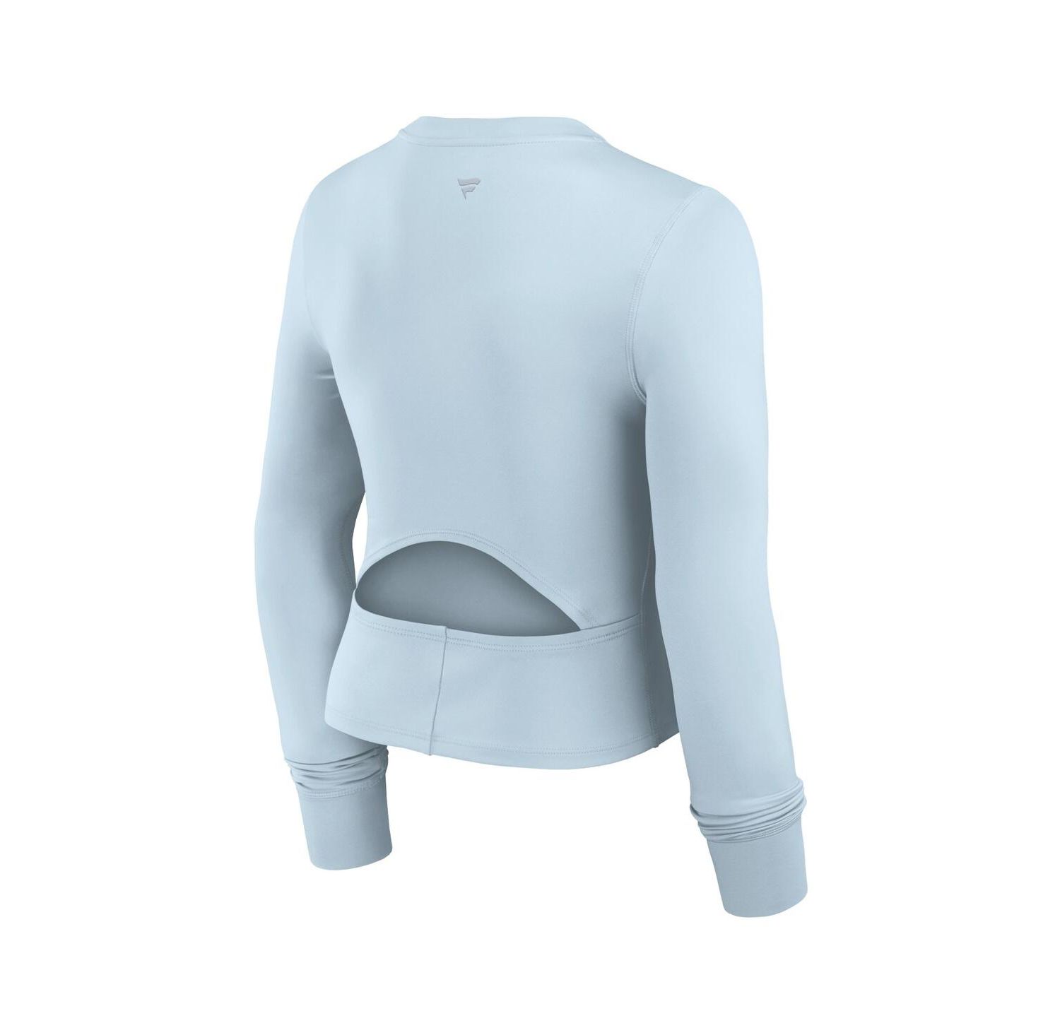 Women's Light Blue Chicago Cubs Studio Fitted Long Sleeve Gym Top