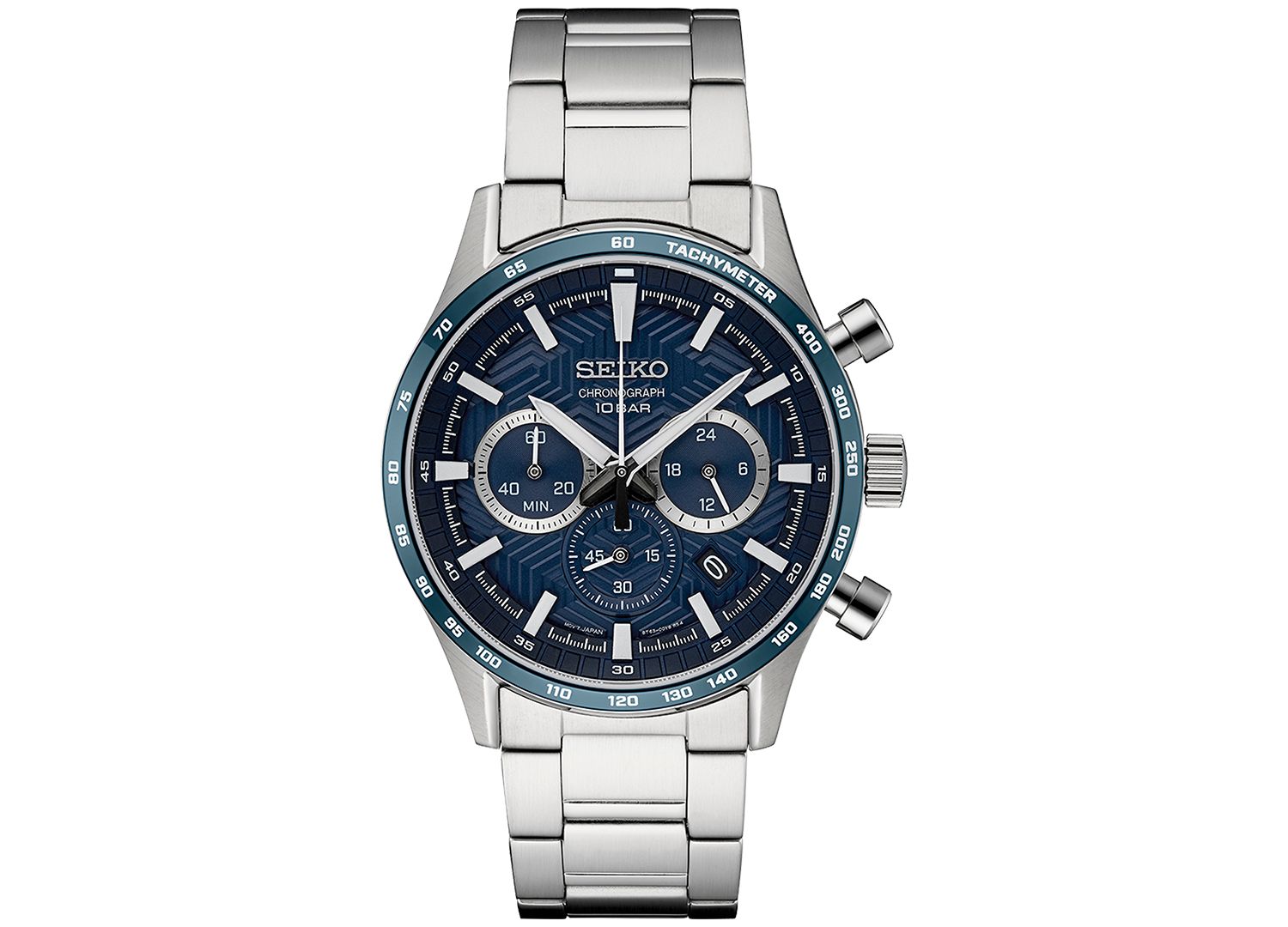 Men's Chronograph Essentials Stainless Steel Bracelet Watch 43mm