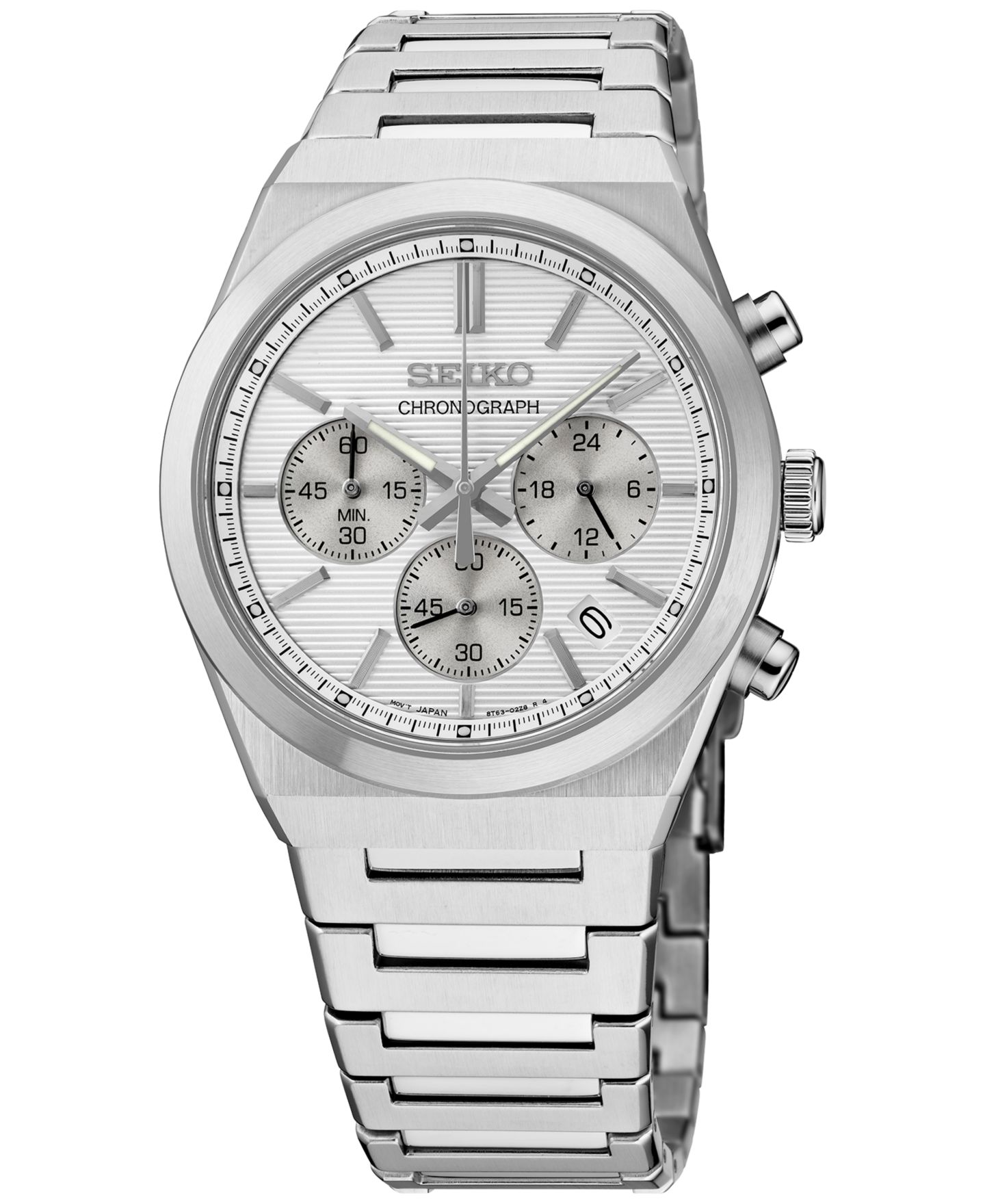 Мужские часы Seiko Chronograph Essentials Stainless Steel Bracelet Watch 40mm — фото 1