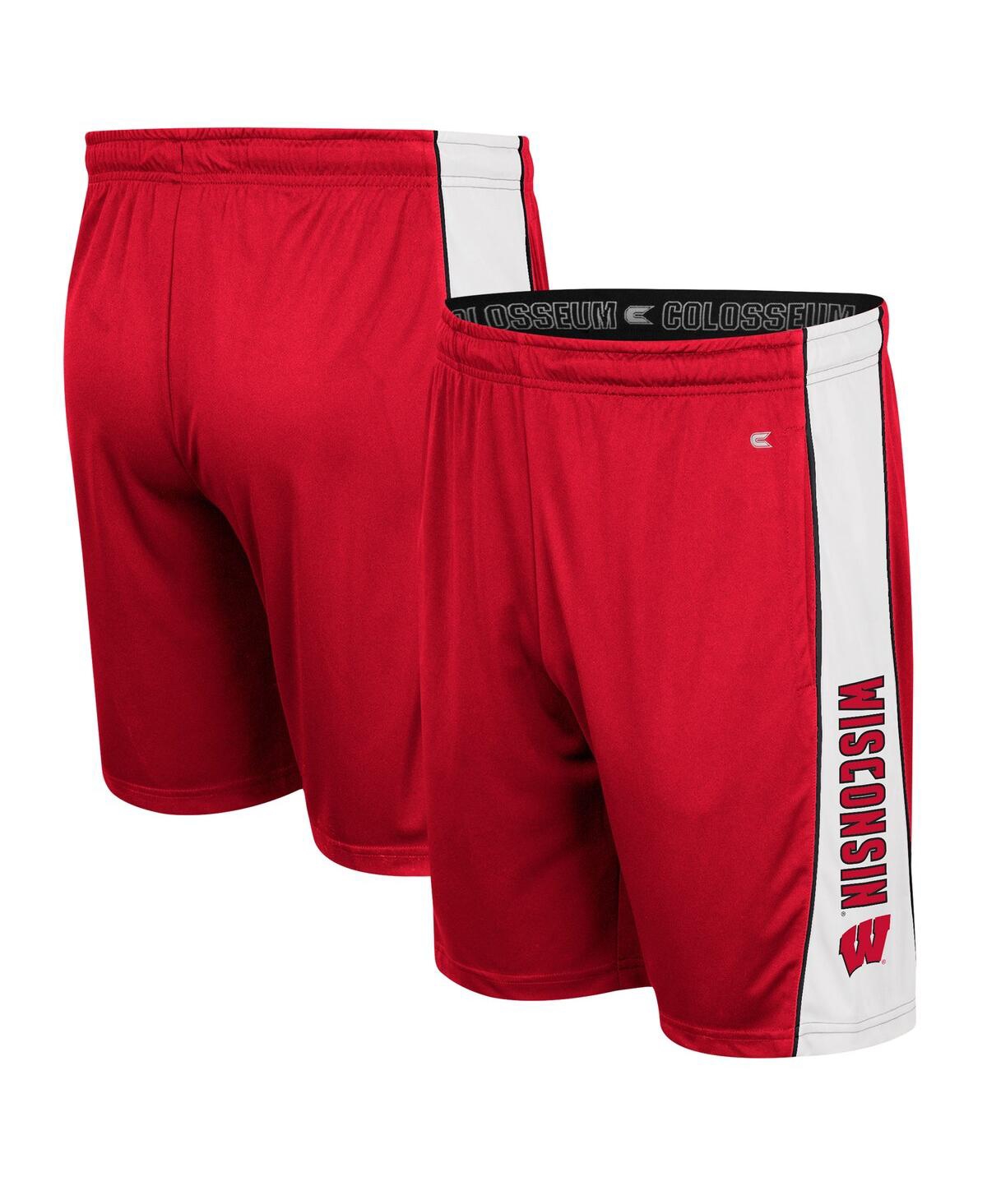 Men's Red Wisconsin Badgers Panel Shorts - Red