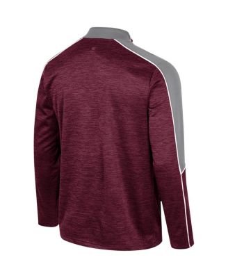 Men's Maroon Texas A M Aggies Marled Half-Zip Jacket