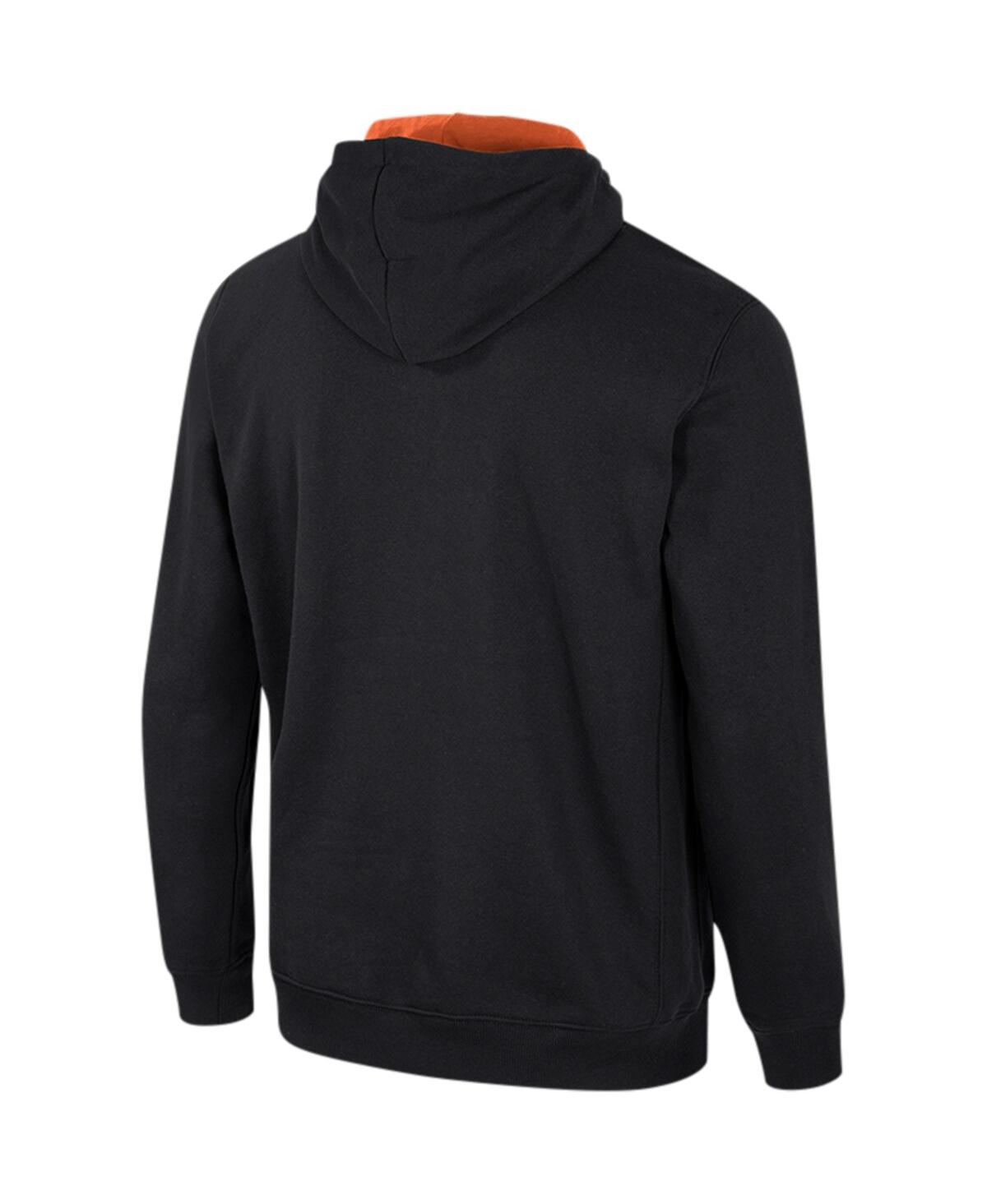 Colosseum Men's Black Miami Hurricanes Half-zip Hoodie In Black