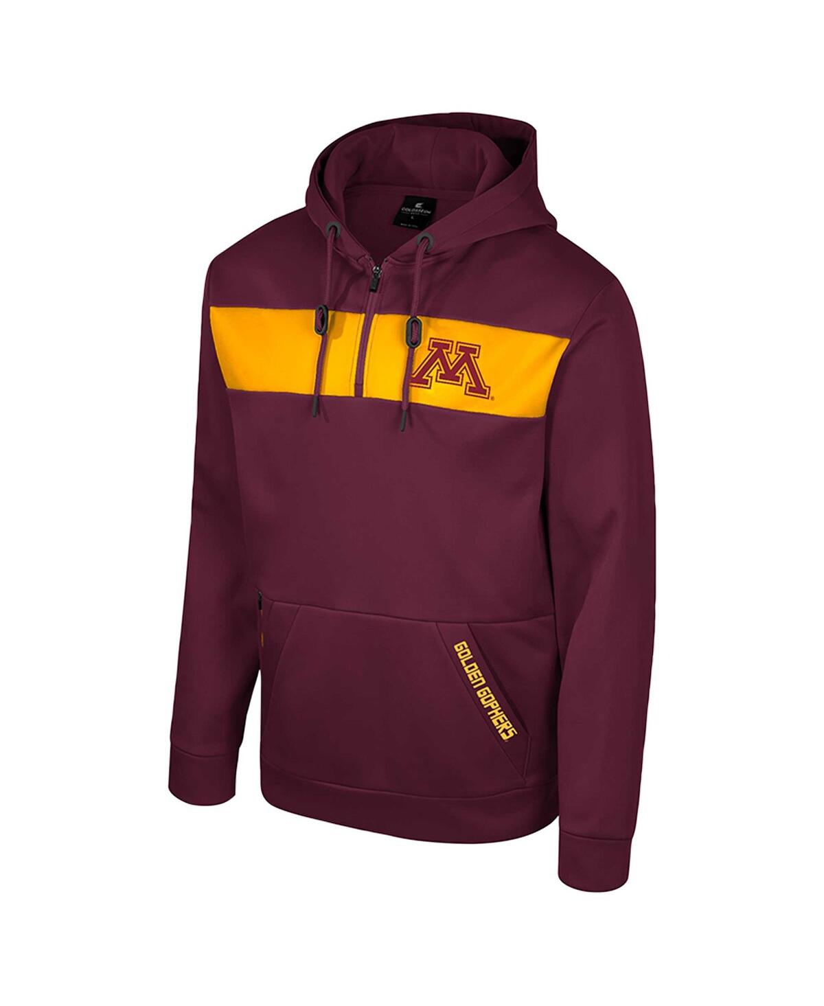 Colosseum Men's Maroon Minnesota Golden Gophers Quarter-zip Hoodie In Maroon