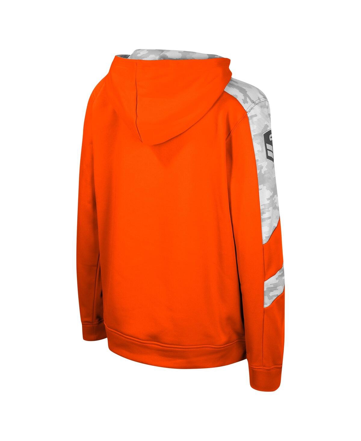 Colosseum Big Boys and GirlsMiami Hurricanes Oht Military Appreciation Cyclone Digital CamoPullover Hoodie - Orange