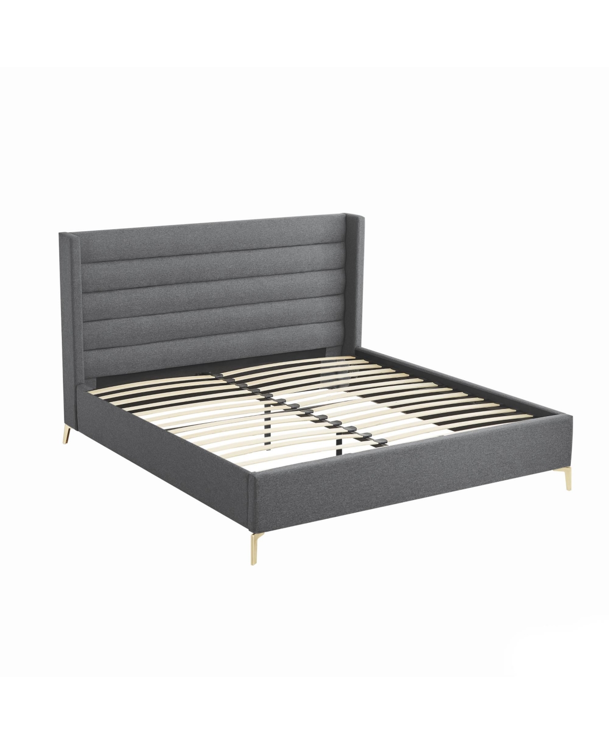 Inspired Home Kavion Linen Platform Bed Size