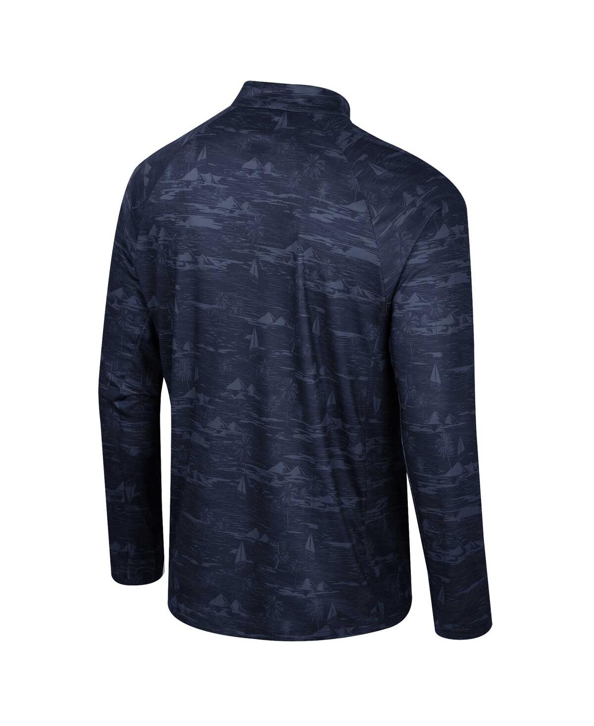 Colosseum Men's Navy Auburn Tigers Carson Raglan Quarter-zip Jacket In Navy