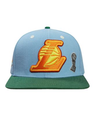 Men's Light Blue/Green Los Angeles Lakers Retro Program 2-Tone Snapback Hat