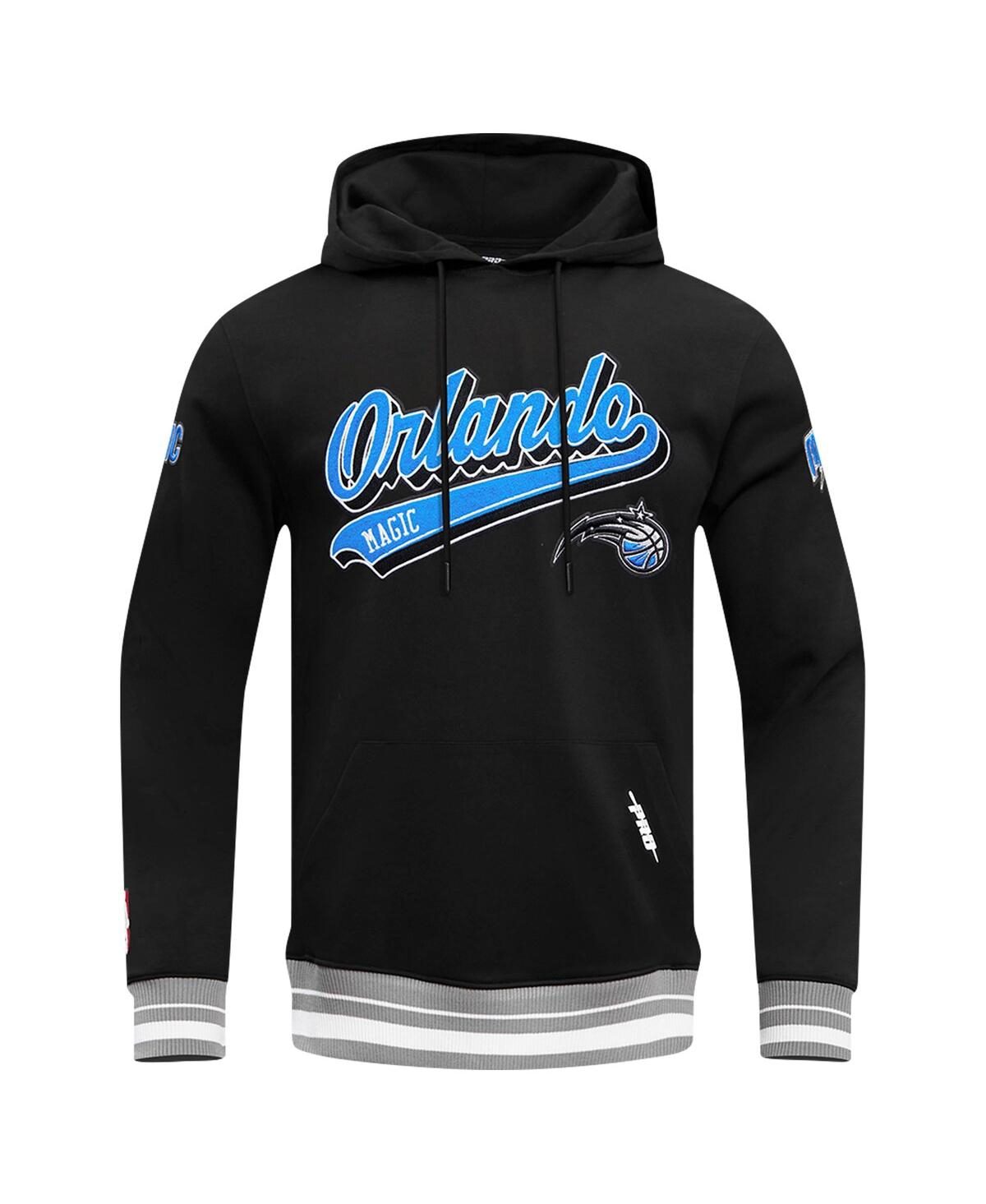 Pro Standard Men's Black Orlando Magic Script Tail Pullover Hoodie In Black