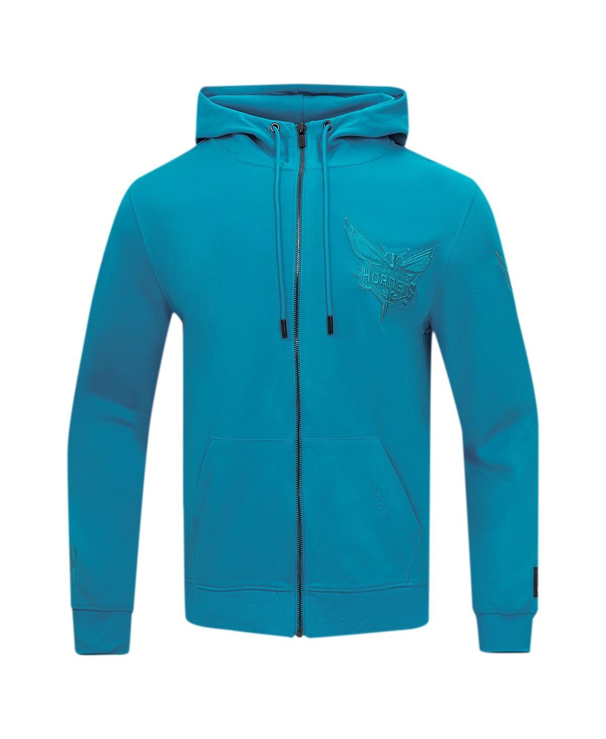 Pro Standard Men's Teal Charlotte Hornets Triple Tonal Dk Full-zip Hoodie Jacket In Teal