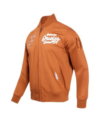 Men's Brown Baltimore Orioles Paint The City Twill Full-Zip Jacket
