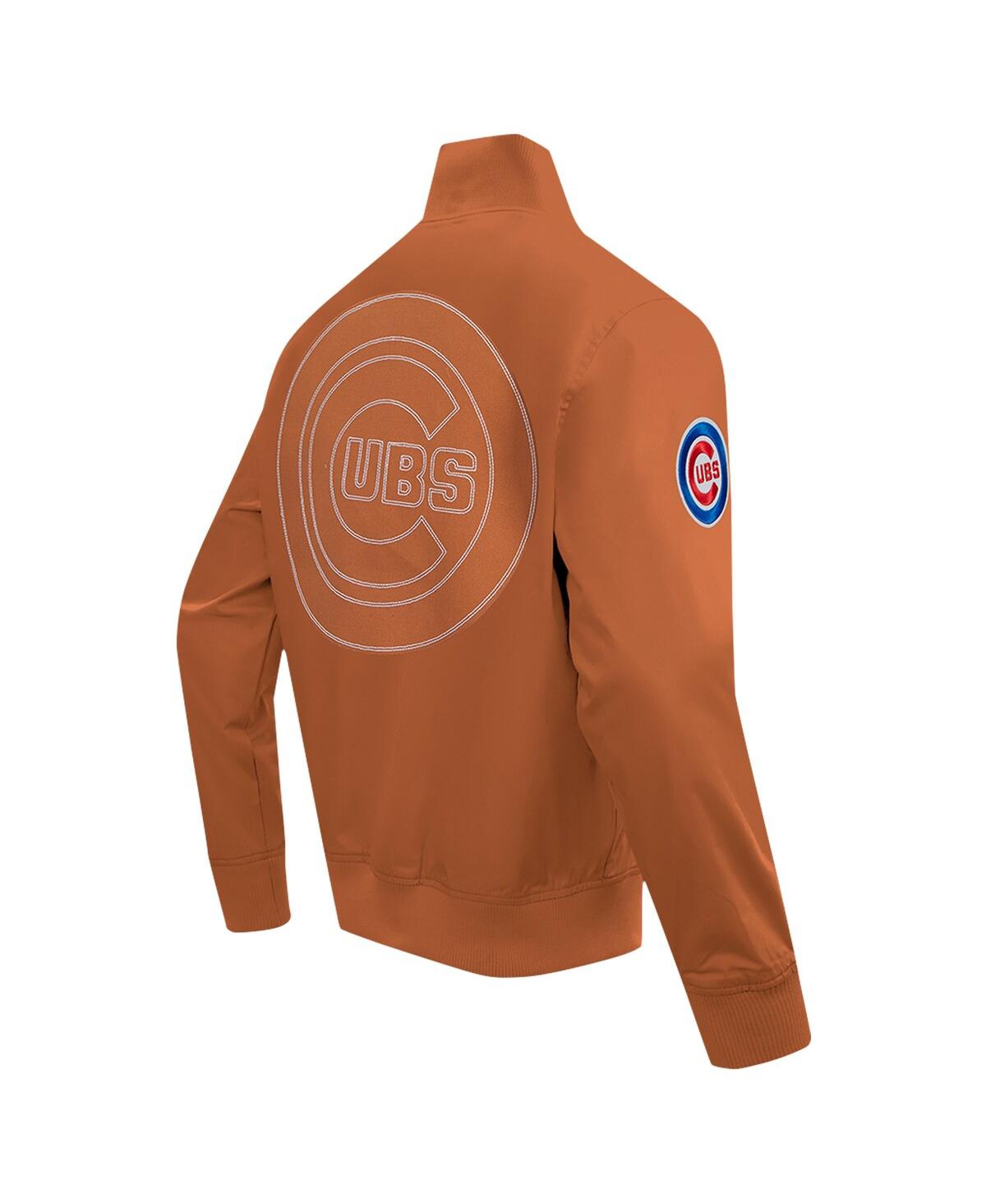 Pro Standard Men's Brown Chicago Cubs Paint The City Twill Full-zip Jacket In Brown