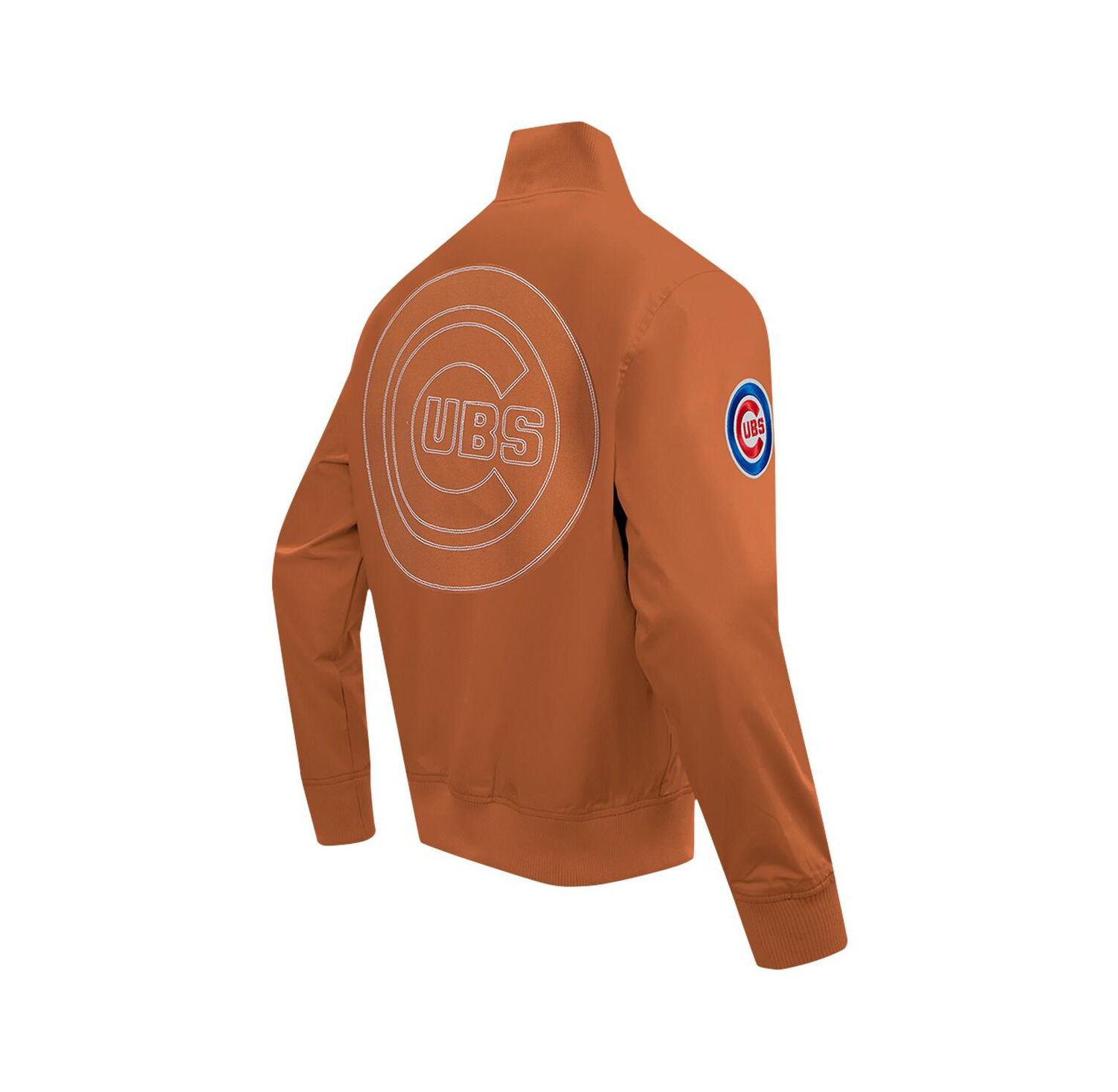 Men's Brown Chicago Cubs Paint The City Twill Full-Zip Jacket