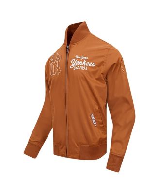 Men's Brown New York Yankees Paint The City Twill Full-Zip Jacket