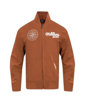 Men's Brown Seattle Mariners Paint The City Twill Full-Zip Jacket