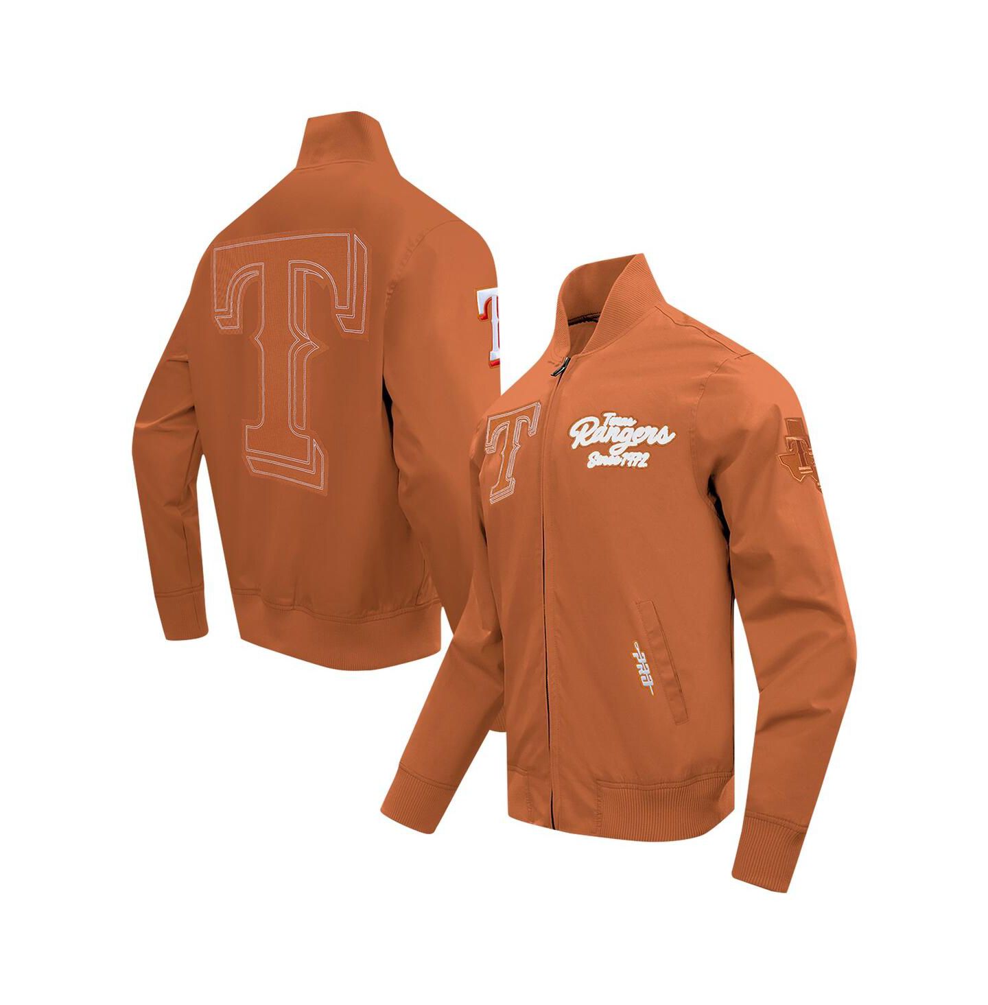 Мужская куртка Pro Standard Brown Texas Rangers Paint The City Twill Full-Zip — фото 1