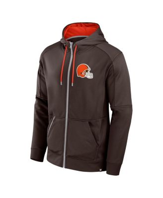 Men's Brown Cleveland Browns Defender Full-Zip Hoodie