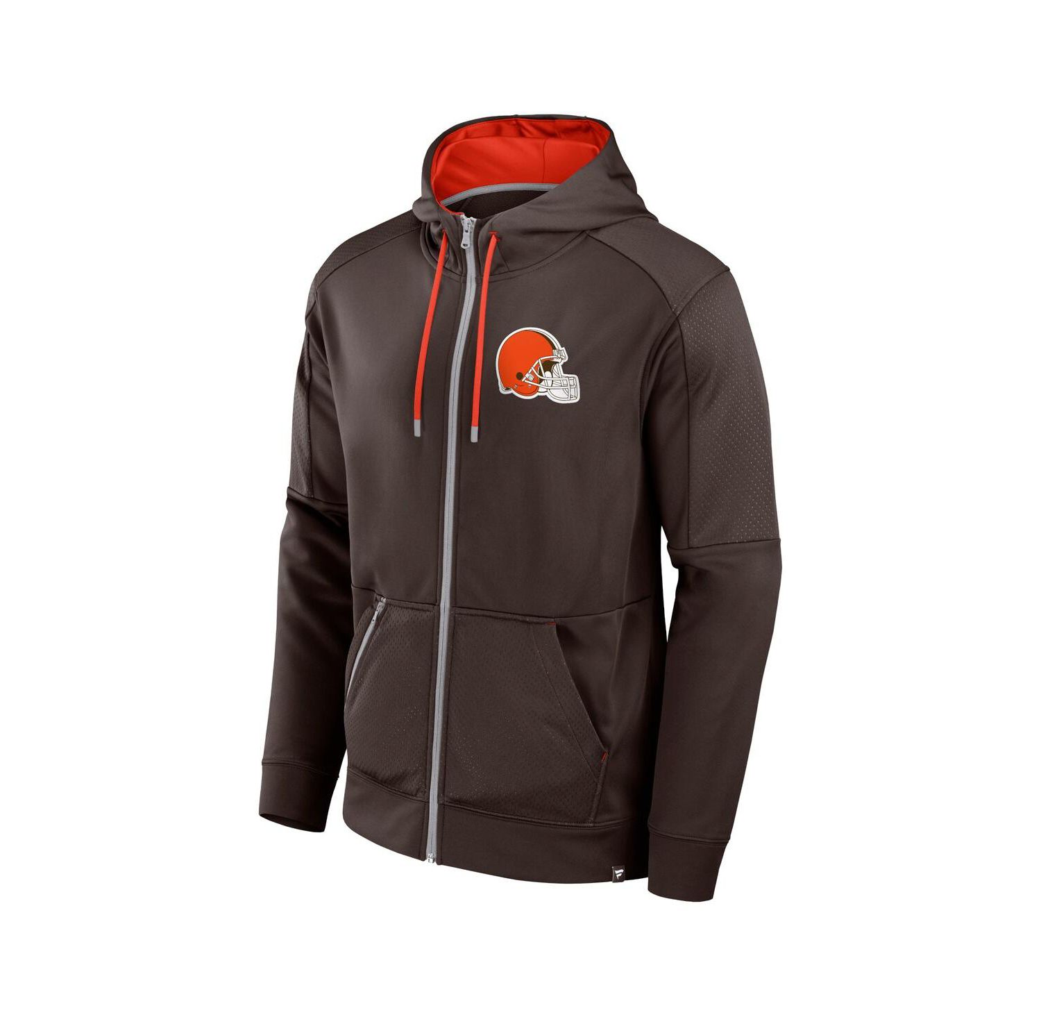 Men's Brown Cleveland Browns Defender Full-Zip Hoodie