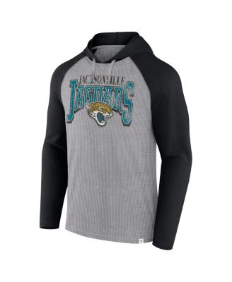 Men's Gray Jacksonville Jaguars Under Center Long Sleeve Hoodie T-Shirt