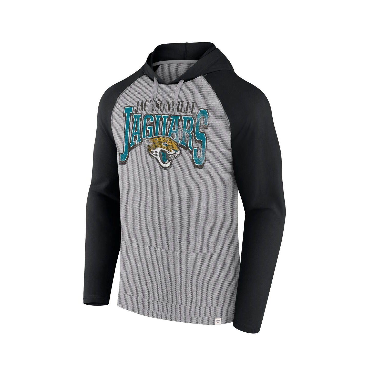 Мужское худи Fanatics Gray Jacksonville Jaguars Under Center Long Sleeve T-Shirt — фото 2