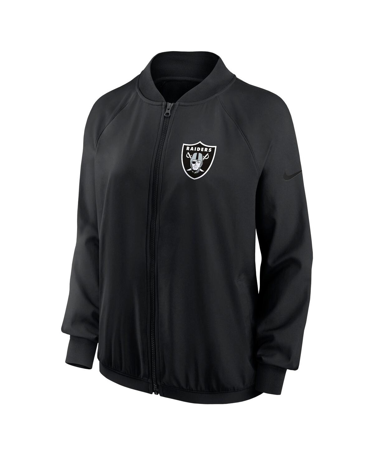 Nike Women'sLas Vegas Raiders Raglan Full-Zip Jacket - Black