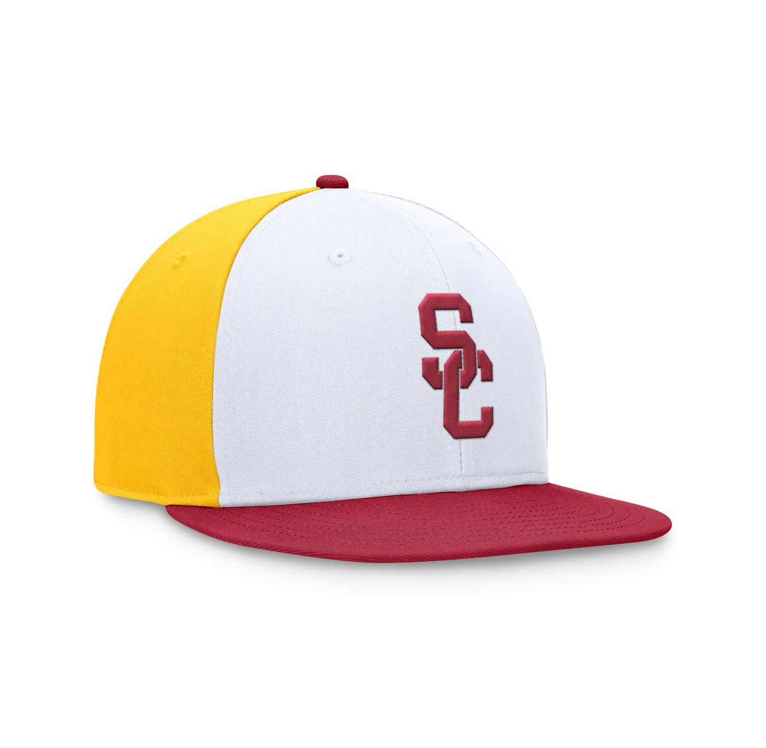 Men's White/Cardinal USC Trojans Tri-Tone Heritage Collector Fitted Hat
