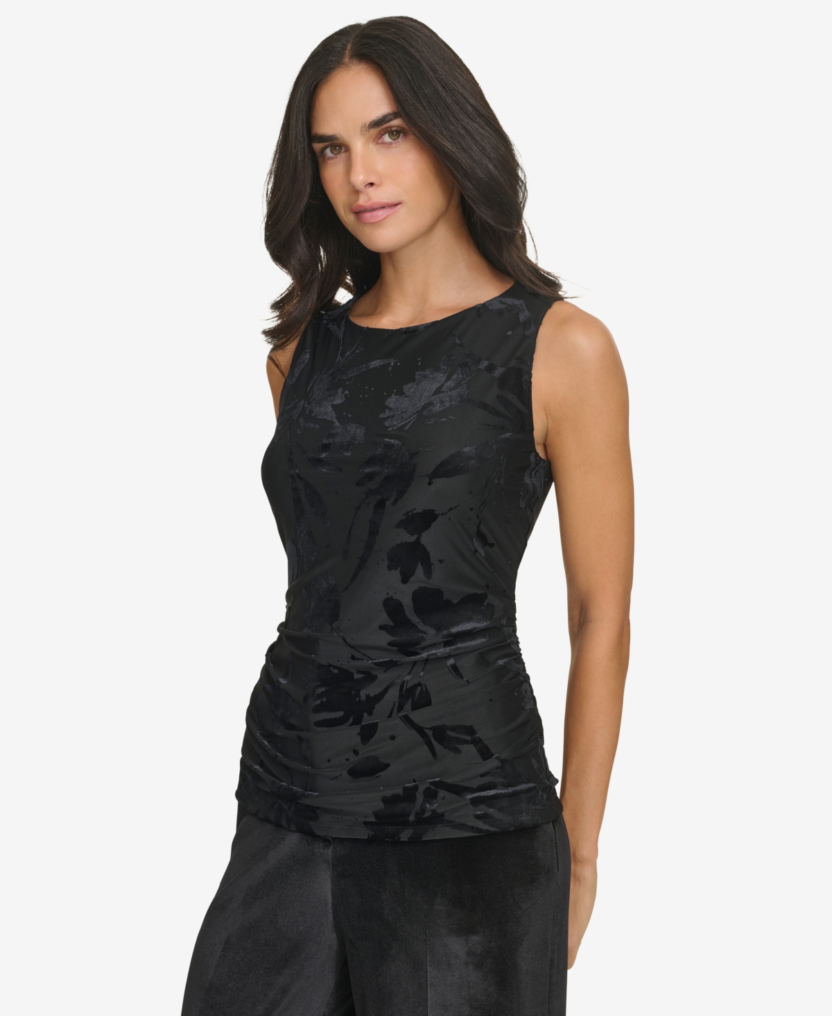 Calvin Klein Women's Sleeveless Velvet Burnout Top