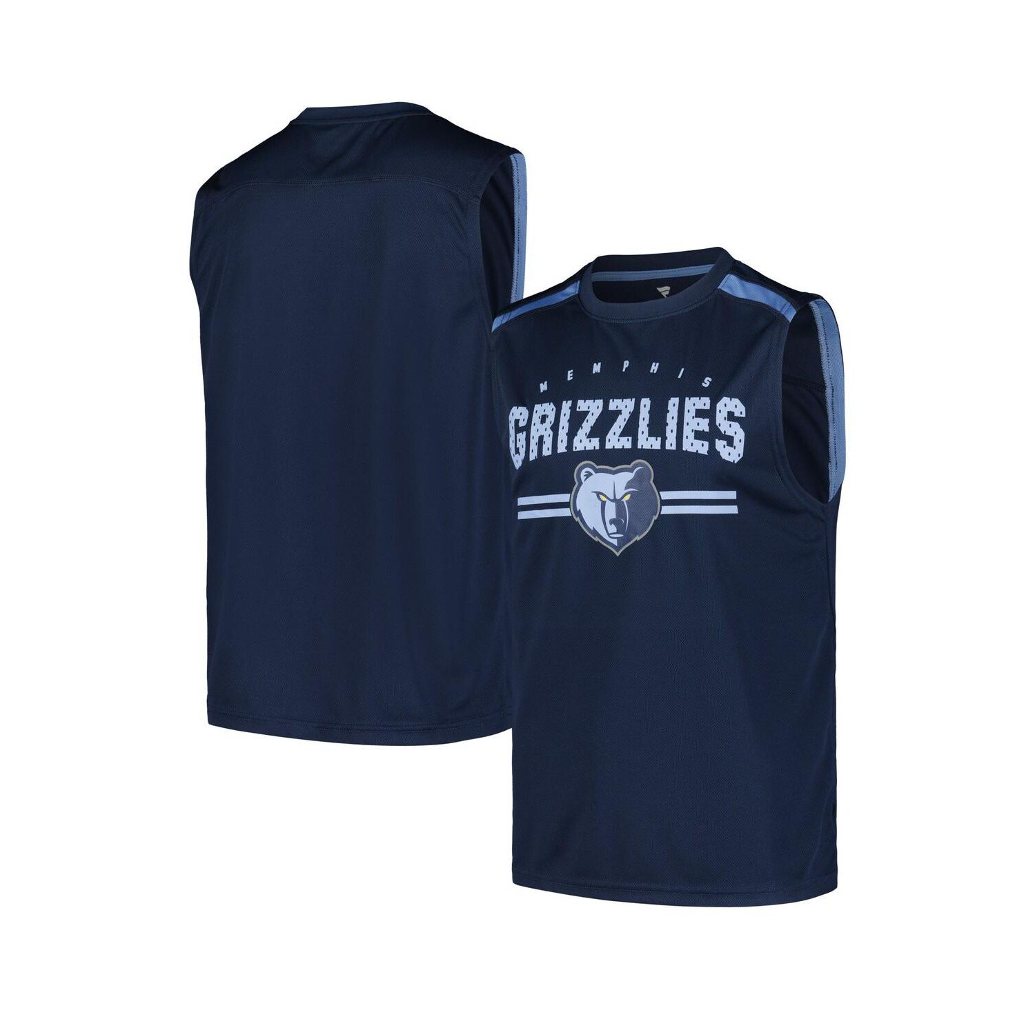 Men's Navy Memphis Grizzlies Birdseye Muscle Tank Top