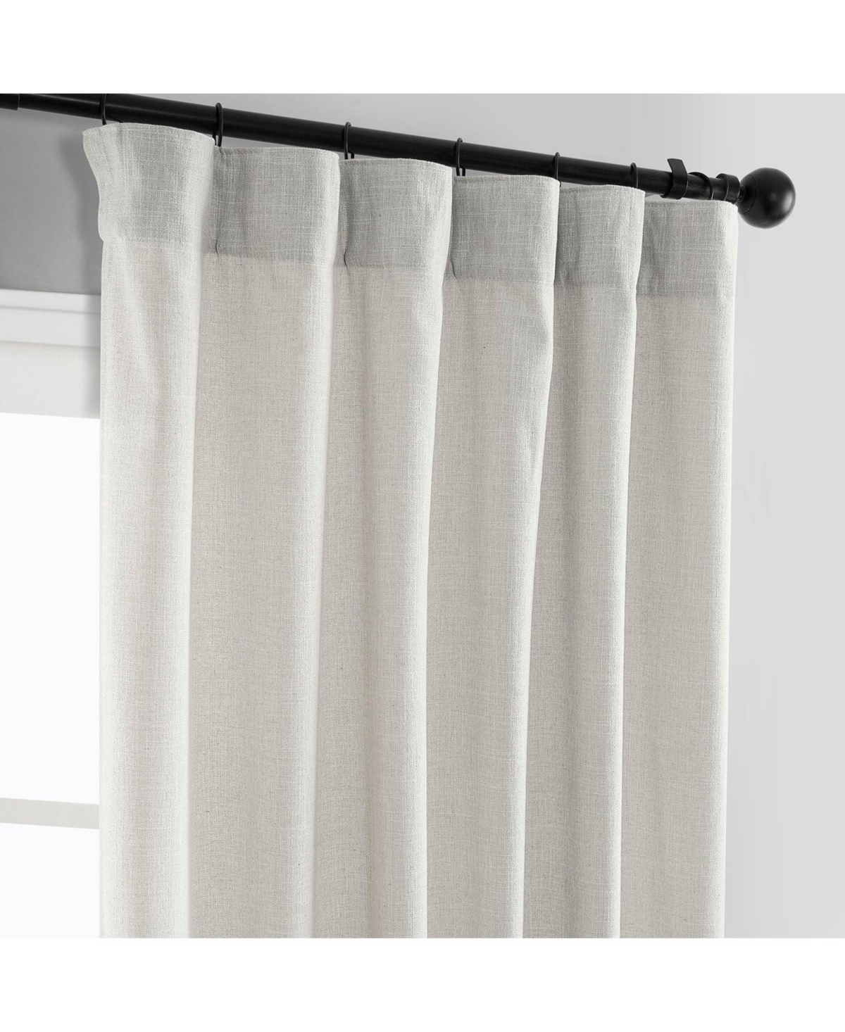 Half Price Drapes Light Sand Simply Faux Linen Curtain Pair (2 Panels) In Cream