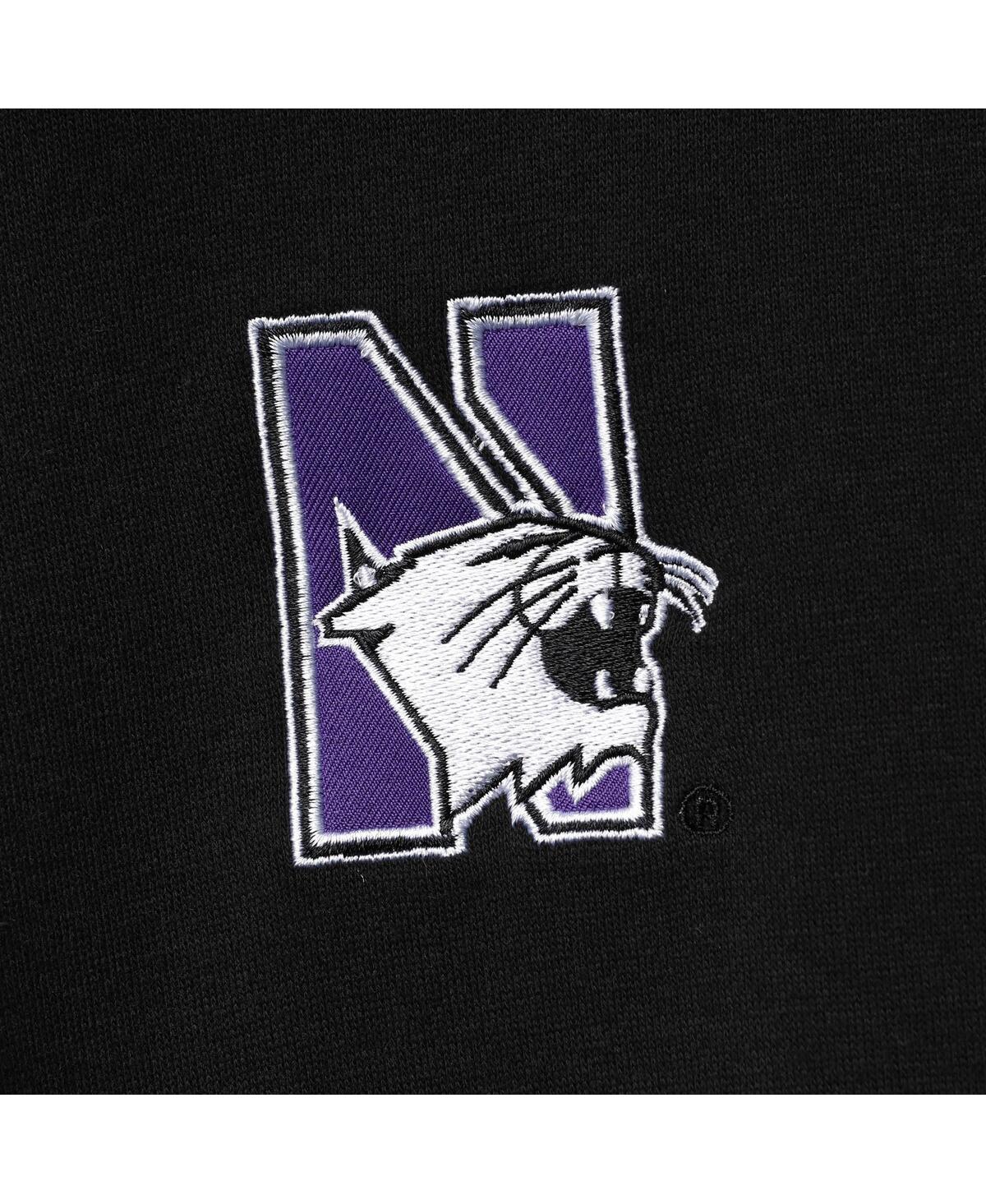 Colosseum Men's Black Northwestern Wildcats Tortugas Logo Quarter-zip Jacket In Black