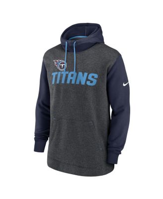 Men's Heathered Charcoal/Navy Tennessee Titans Surrey Legacy Pullover Hoodie