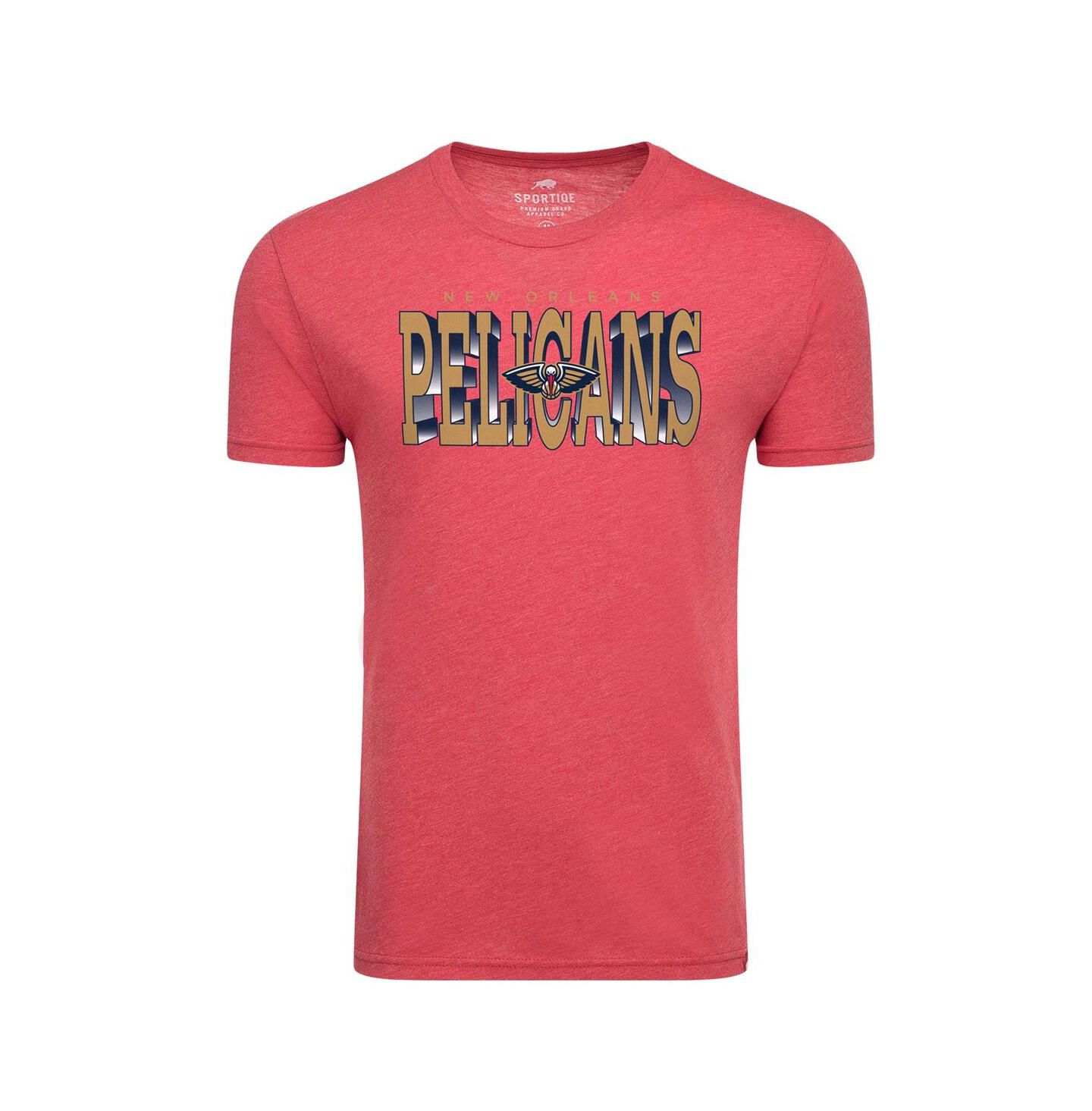 Мужская футболка Sportiqe Red New Orleans Pelicans Comfy Tri-Blend — фото 2