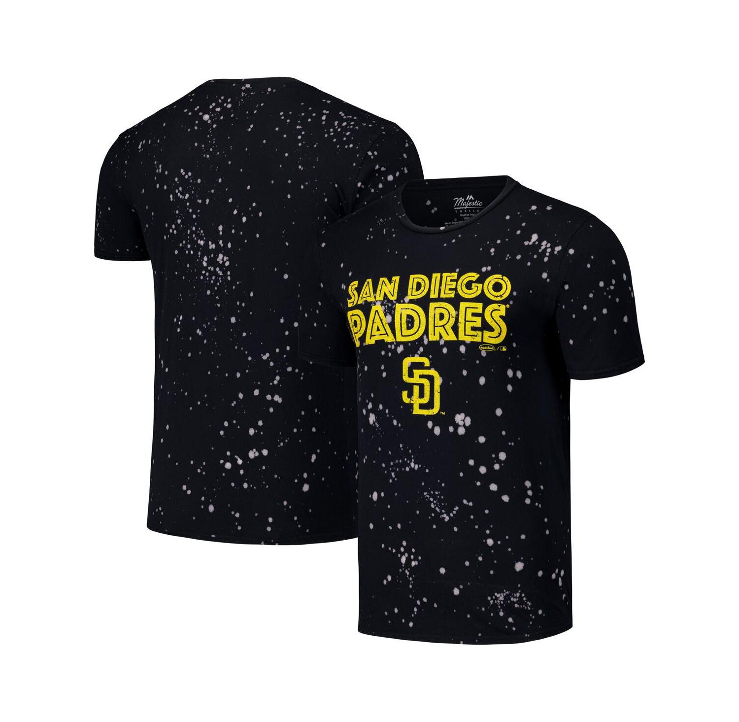 Men's Black/White San Diego Padres Splatter T-Shirt